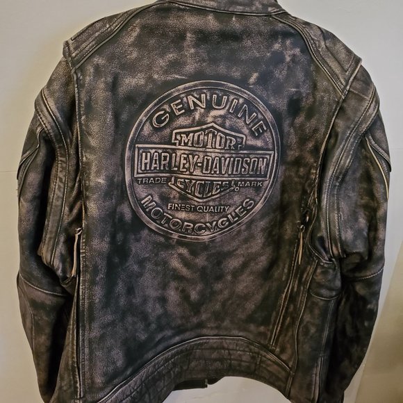 Harley Davidson Heavy Leather Jacket, size XXL. - Picture 6 of 14